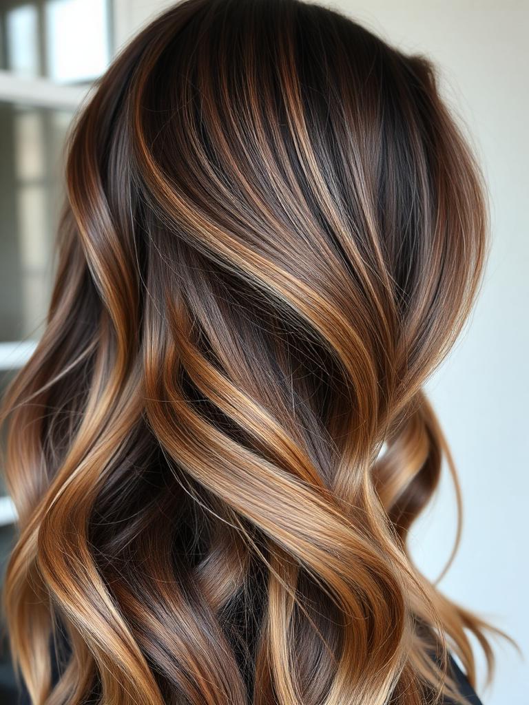 Three-month-old balayage with softened caramel highlights