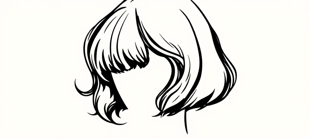 Chin-length wavy bob with side-swept fringe for a heart face shape